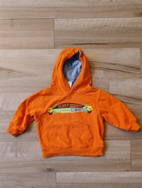Gymboree Orange 'Surf Camp' Hooded Sweatshirt Size 2T Vintage (K)